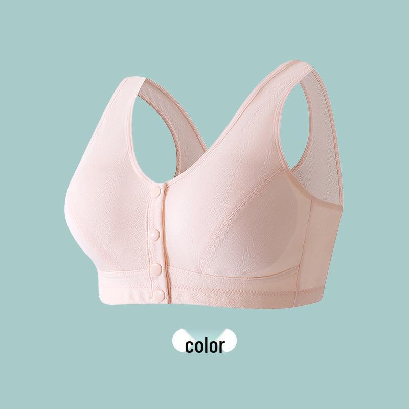 Zhangyan Modal Wire-Free Plus Size Front Closure Bra for Mature Women