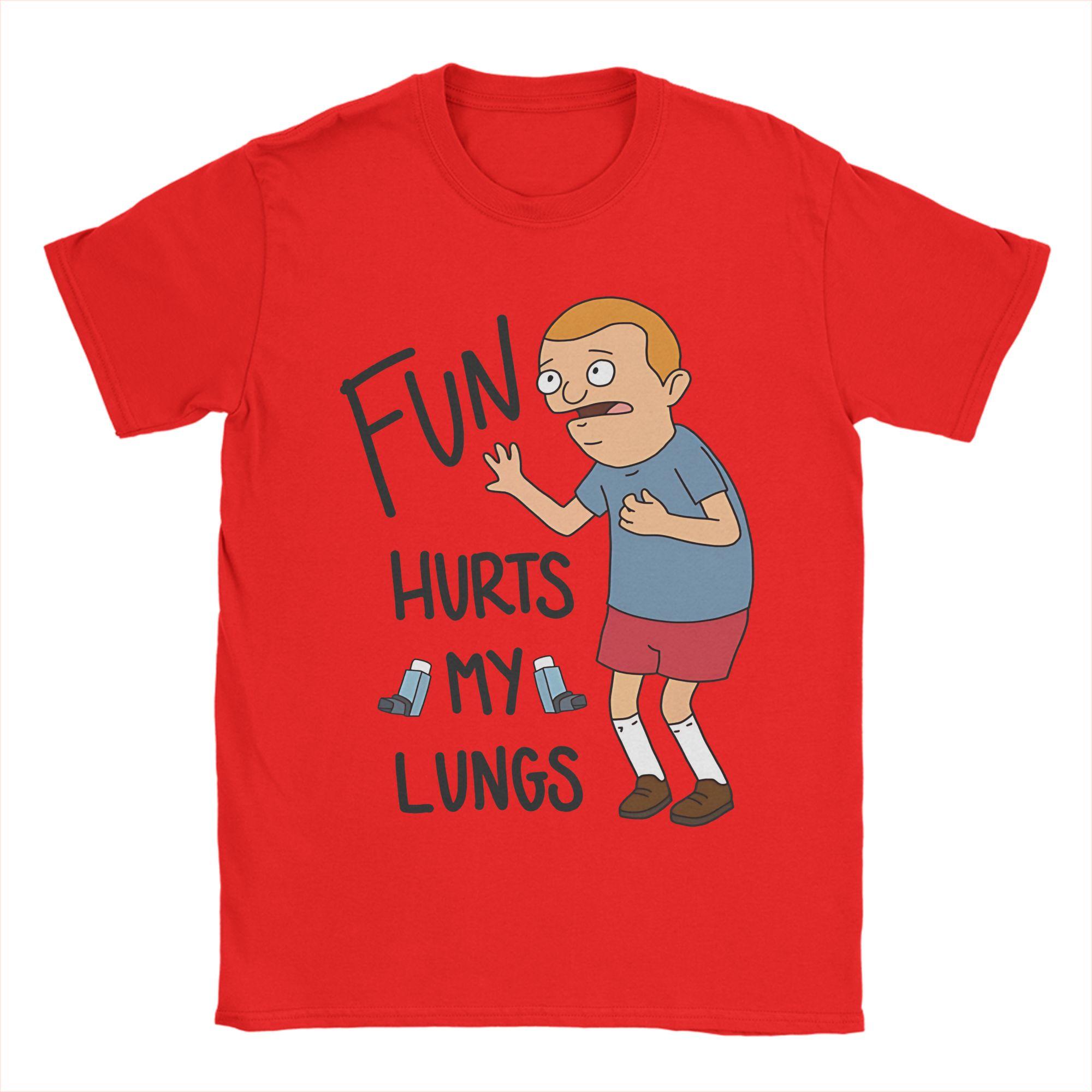 Bobs Burgers Fun hurts my lungs Tee Shirt for Men Women Graphic T Shirts Cotton Clothing S