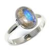 Natürlicher Labradorit Edelstein Handarbeit 925 Sterling Silber Ring Größe 8 A6s97