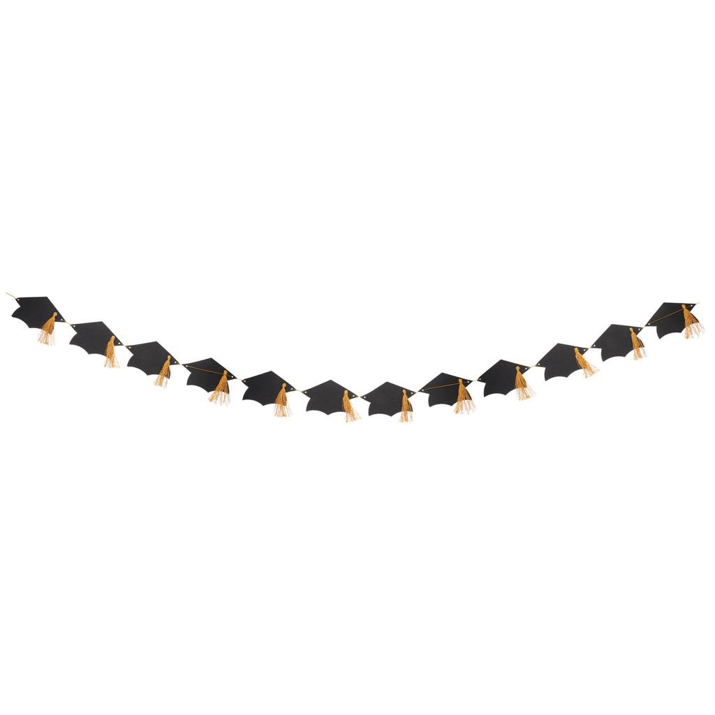 Graduation Cap Decor Garland String Congrats Banner for Graduation Party Decoration Photo Backdrop College School Celebratory