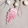 Ocean Theme Elegant Jellyfish Pendant Keychain Durable Metal Bag Phone Charm for Women Daily Gift