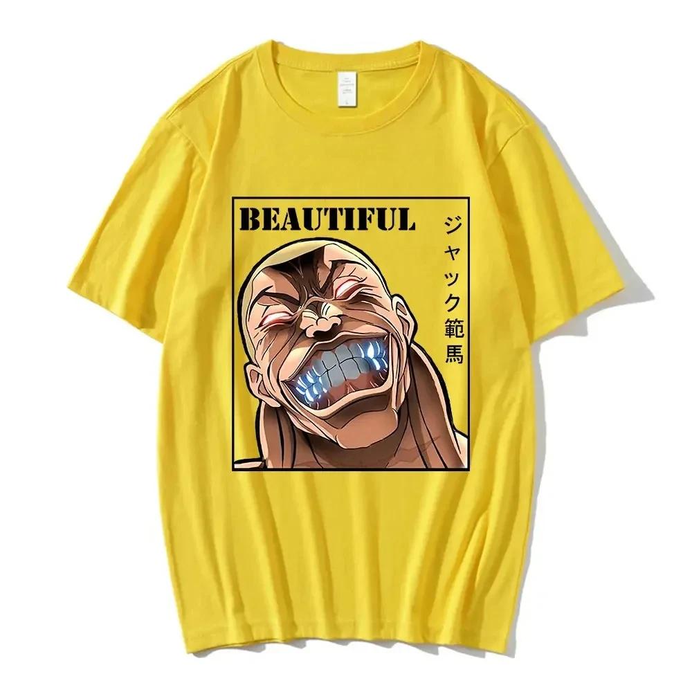 

2025 new model Anime Baki The Grappler Short Sleeve TShirt Oversized Cotton Casual TShirt Couple Streetwear Hanma Yujiro 4XL