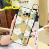 Anti-knock Protective Phone Case For Xiaomi Poco X3 NFC/X3 Pro Durable Oil Painting Phone Holder Wrist Strap Flower Ring