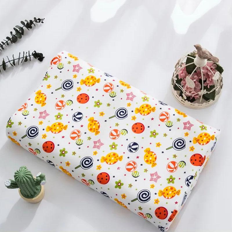 Husă de pernă pentru copii de 1-6 ani Față de pernă specială pentru pernă din latex Față de pernă pentru copii din bumbac pur cu desene animate în patru anotimpuri