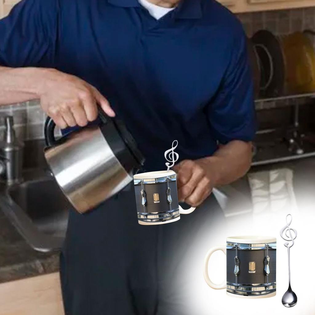 Vintage Muggar Roliga Vita Svarta Engelsk Trumma Kaffemugg Trummis Gåvor Trumma Gåva Musiker Födelsedag Akrylglas Daglig Vattenkopp