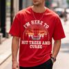 Im Here To Hit Trees And Curse Funny Retro Disc Golf Unisex Tshirt Harajuku Streetwear Vintage T Shirt High Quality Cotton Tees