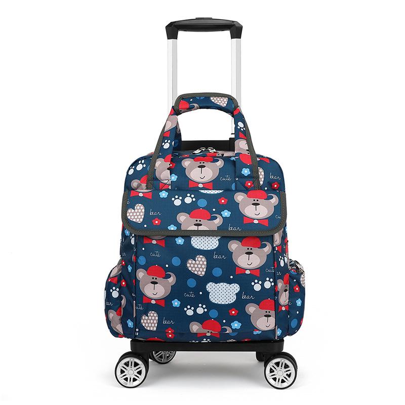 Sac à main trolley léger, pliable et étanche avec roues universelles pour les courts voyages et l'embarquement