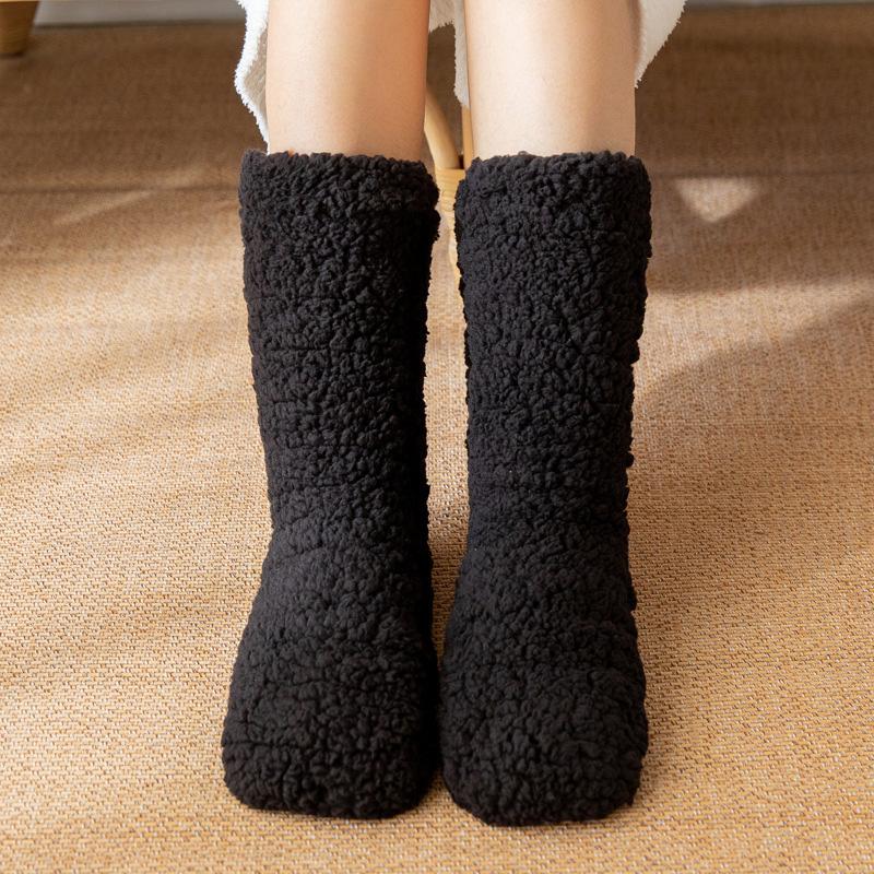 Women’s Thickened Thermal Socks Winter Warm Home Anti-Slip Floor Slipper Sock Elastic Cuff Soft for Halloween Gift & Bedroom Use