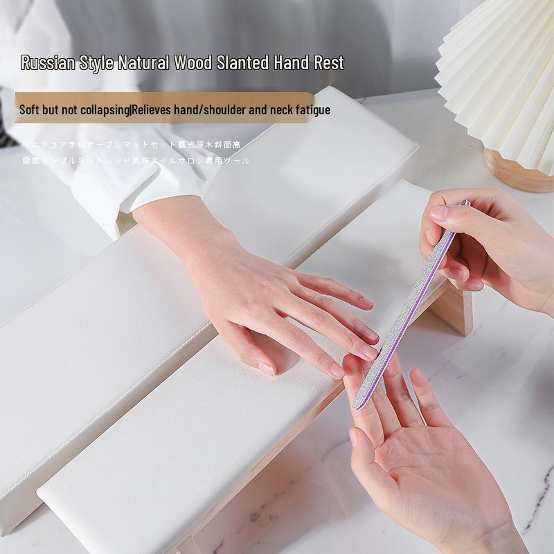 

Minimalist Raw Wood Hand Rest Cushion for Nail Art - Russian Style