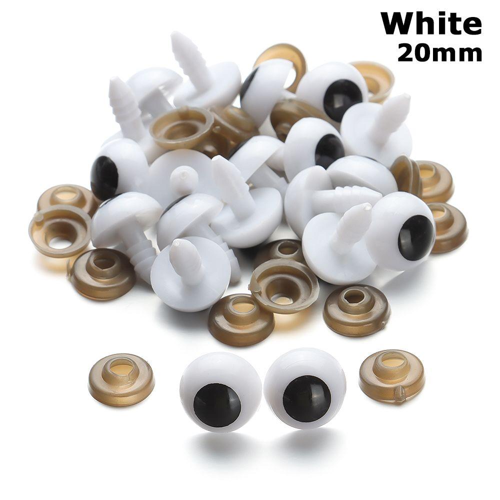 

White/Black For BJD Doll Accessories Plastic Eyes Safety Animal Toy Doll Making Crafts Eyeball 20mm