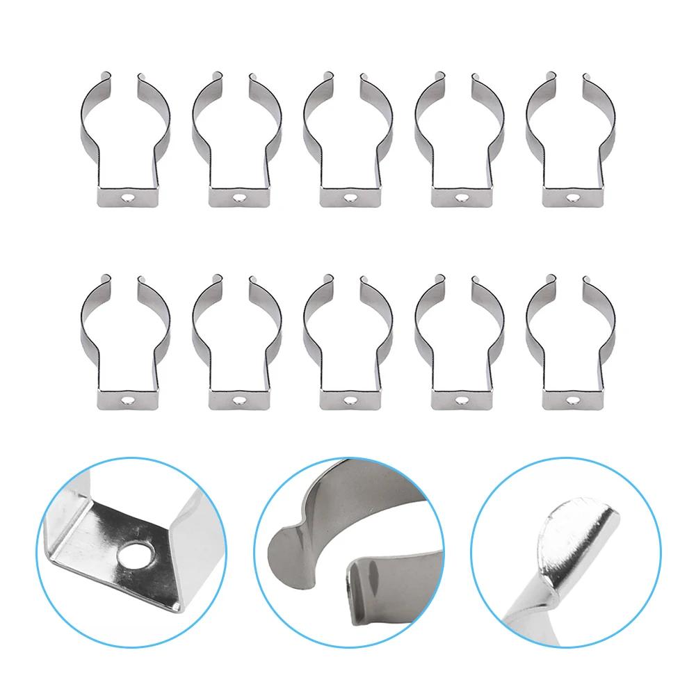 10pcs 12mm/15mm/18mm/21mm/25mm Spring Terry Tool Clips Sturdy 304 Stainless Steel For Organizing Tools Accessories