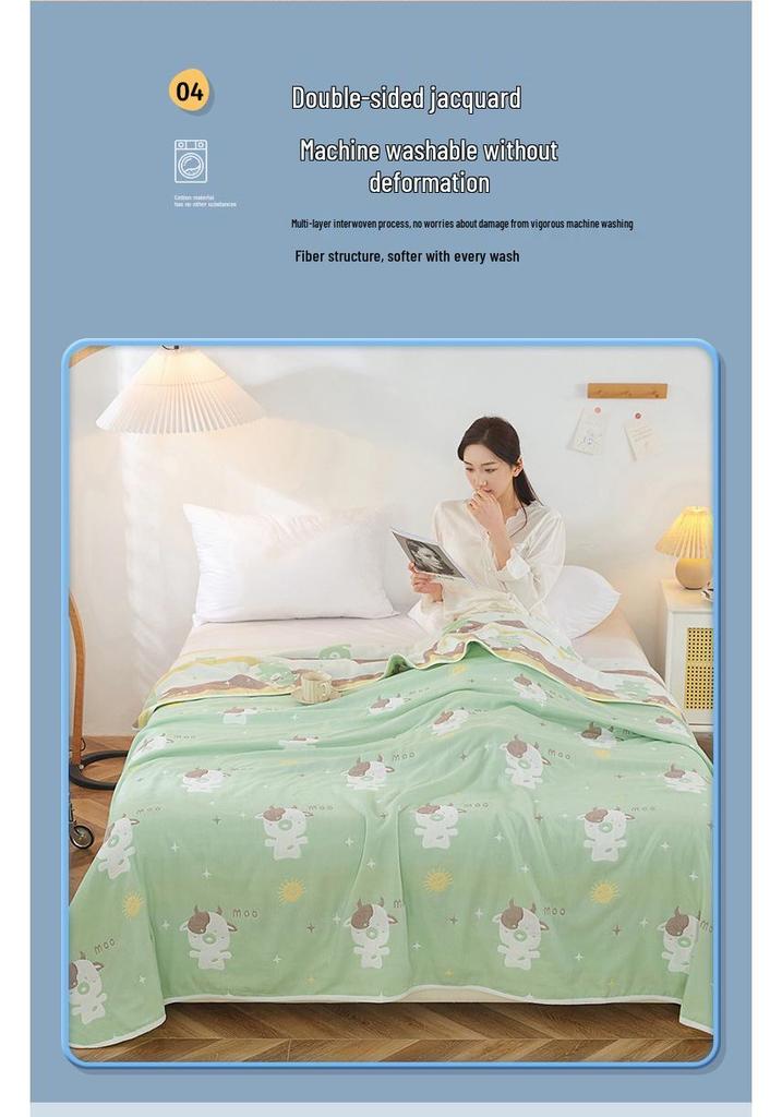 Premium A-grade Pure Cotton 6-Layer Gauze Comforter & Nap Blanket