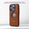 Business Magnetic Ring stand Leather Case For iPhone 17 Pro Max Air 16 15 14 13 12 Plus For Magsafe Wireless Charge Bumper Cover