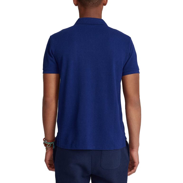 Polo Ralph Lauren SS23 Letter Embroidery Slim Fit Short Sleeve Polo Shirt Men Polo Shirts Navy-Blue 710835793-001