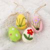 8/4 Stück Filz Schaumstoff Ostereier Set Frohe Ostern Hausdekoration Kindergeschenk Bemalte Blume Punkt Eier Baum Anhänger Mit Seil Bastelset