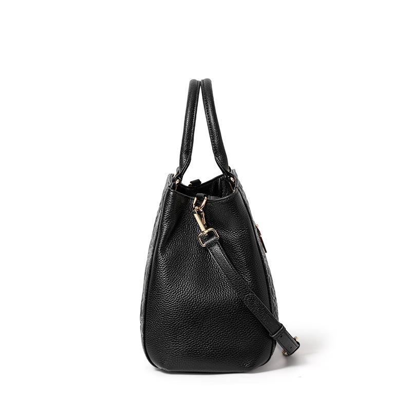 Leather Handbag High Sense Handbag Top Layer Leather Rose Pattern Slung Shoulder Bag