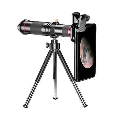 Lente de teléfono móvil con Zoom Super Telepo 48x, telescopio Monocular potente de Metal, lente Telepo móvil HD con trípode para acampar