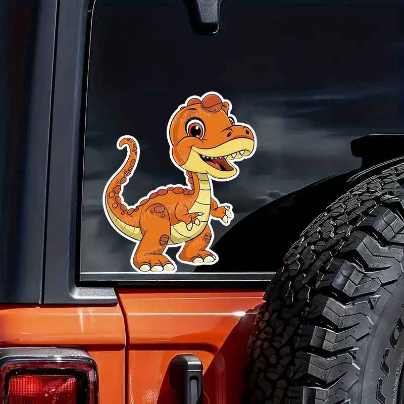 Cute Cartoon Dinosaur Car Motorcycle Electric Vehicle Decoration Stickers Waterproof Fridge Laptop Decals HE65