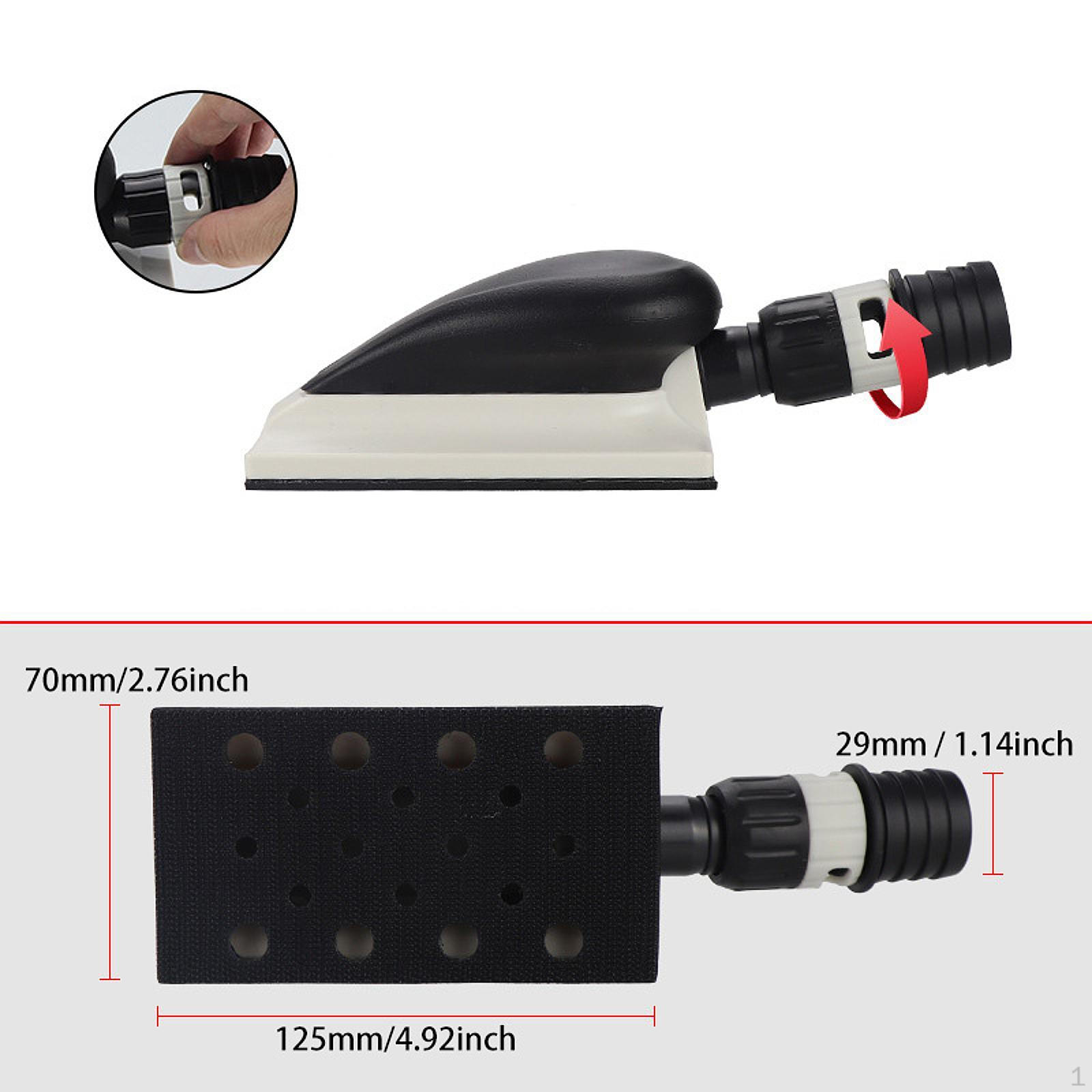 

Пылеудаляющий блок с песком Push Pad Быстрая шлифовка дерева Беспыльная ручная шлифовка плиты 7x12.5cm