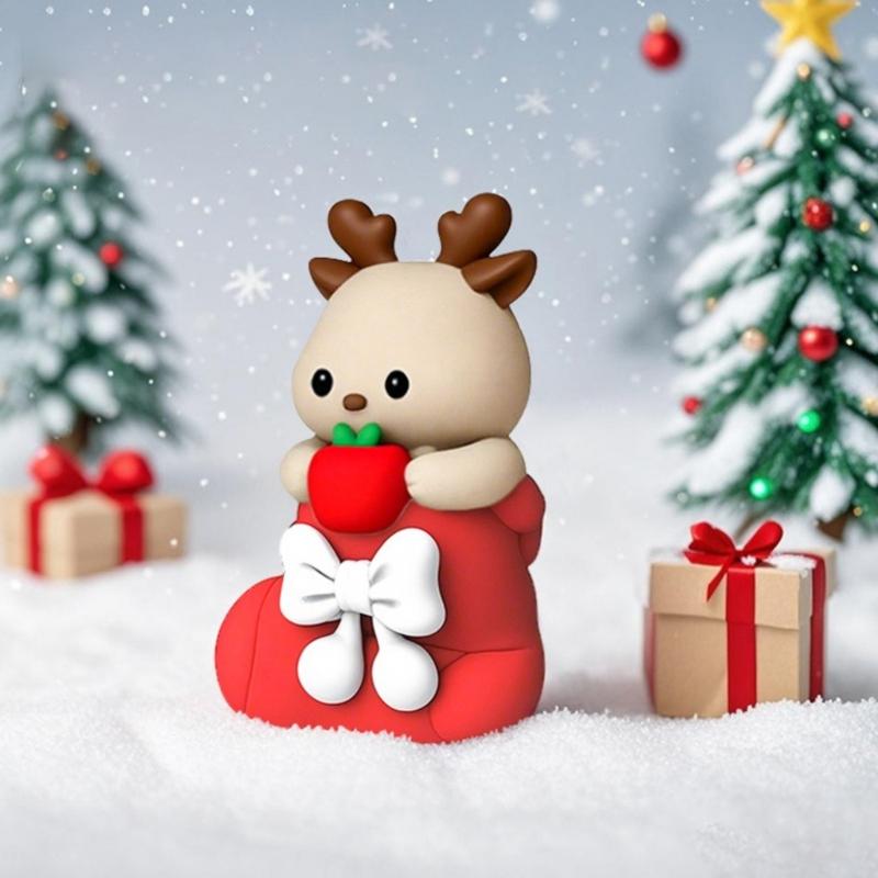 Festival Silicone Christmas Deer Boot Candle Mould for Craft and Holiday Decorations