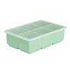 Large Ice Cube Mold with Lid Stackable Soft Silicone Square Tray for Cocktails  Camping Use