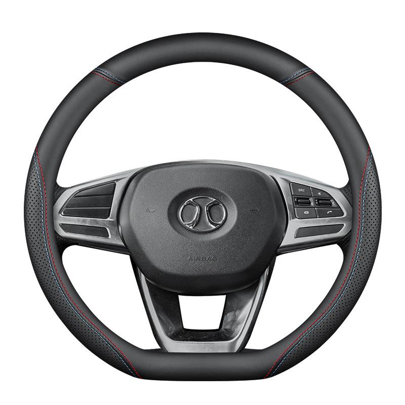Fits Beijing Auto BJ40 BJ80 Off-road F40 BAIC BJ20 Genuine Leather D50 Steering Wheel Cover.