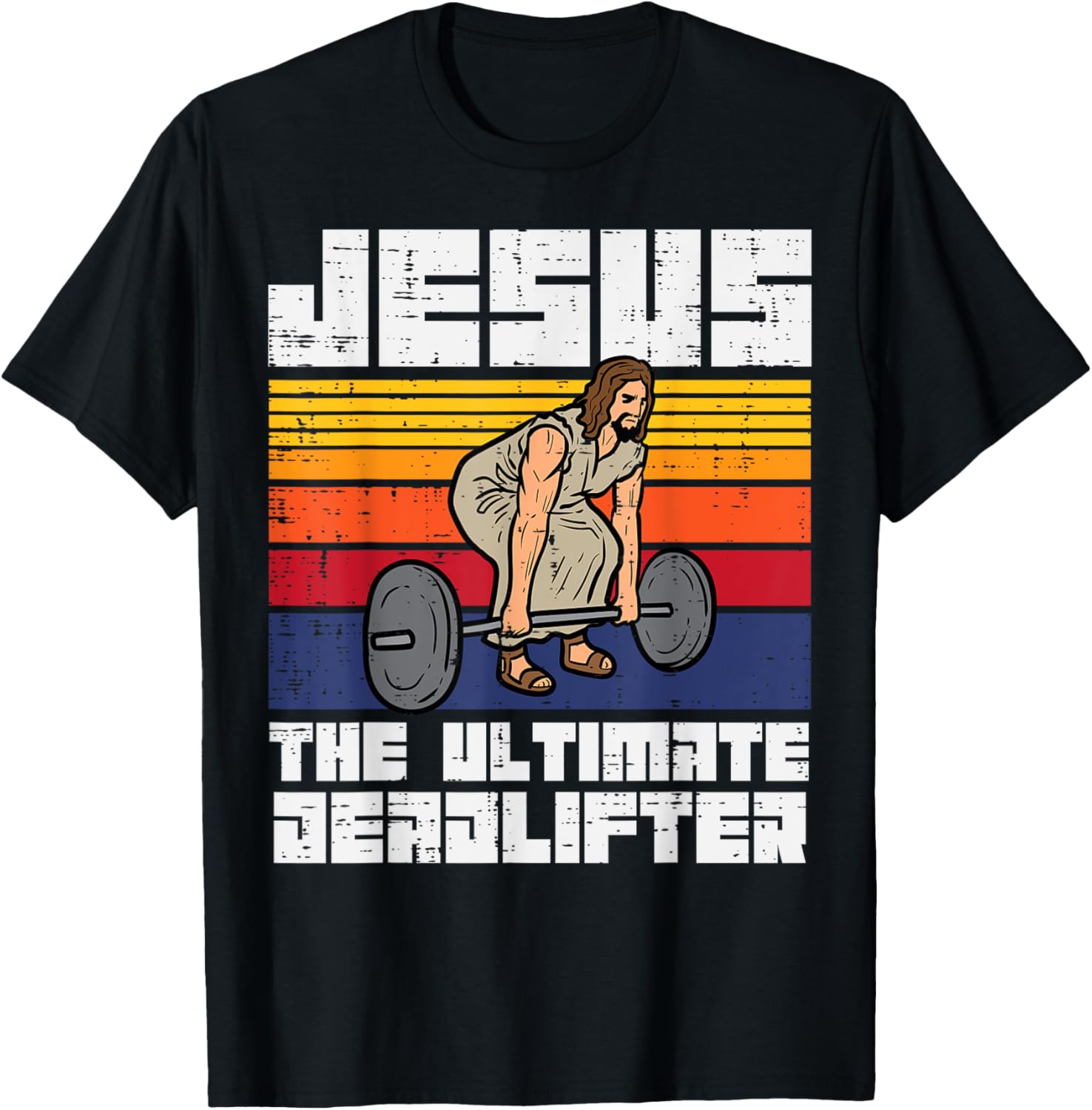 Горячая Распродажа Повседневная Смешная Зал Иисус Ultimate Deadlifter Христианская Тренировка 100% Хлопок Короткий Рукав Футболка Мужчины Женщины Футболка S разноцветный