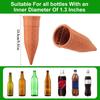 6pcs Terracotta Watering Spikes Plant Watering Devices Wine Bottle Automatic Plant Waterer for Vacations Self Watering Stakes