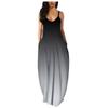 Women Gradient Sleeveless V Neck Maxi Dress Casual Sundress Beach Long Dres