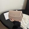 New armpit bag women's simple solid color shoulder saddle bag trendy fashion messenger small square bag