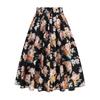 Women Skirt Fit A-Line Style High Midi Mid-calf Skirt Work Leisure