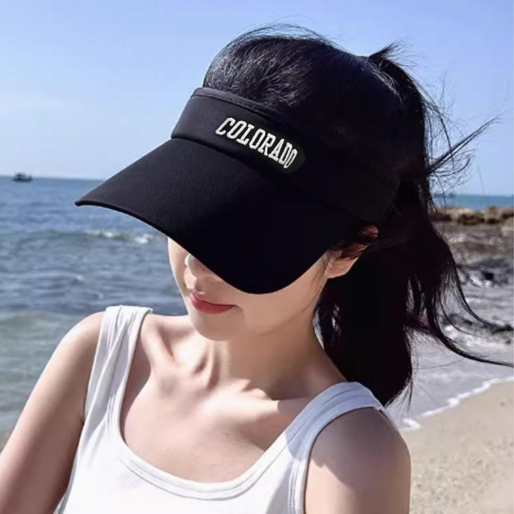 Sun Protection Sports Visor Breathable Empty Top Hat Summer Sun Hat  Tennis