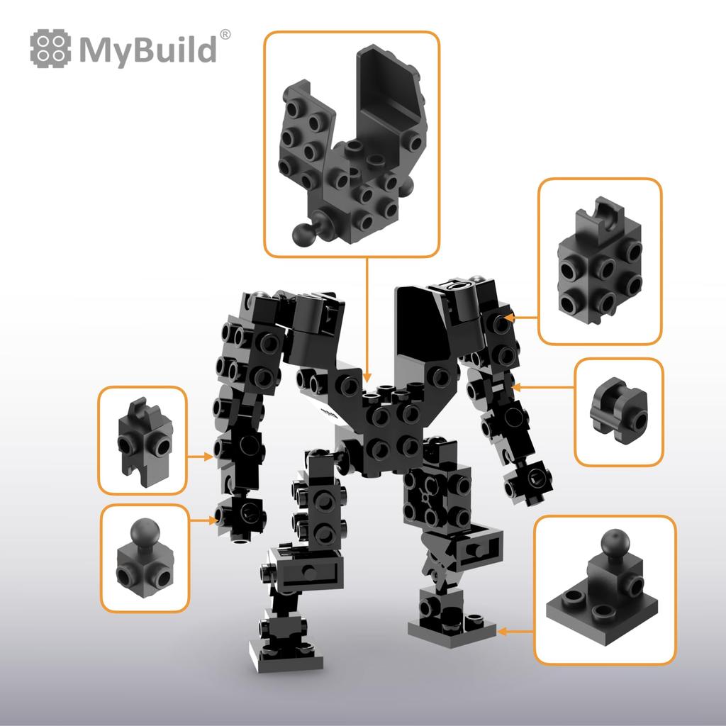 MyBuild 1002 Mecha Rahmen Block Roboter Basis Bauset Frei anpassbar Kompatibel mit anderen Marken Empfohlen für Kinder ab 10 Jahren