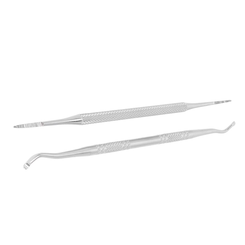 2pcs Ingrown Toenail File Lifter Professional Double Sided Stainless Steel Ingrown Toenail Cleaner Tool