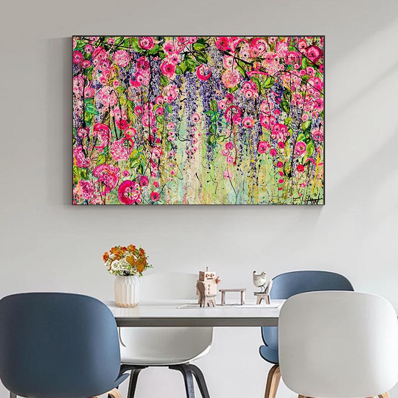 Blumen Wandkunst Modernes Leinwandgemälde Blumenposter Moderner Bilddruck für Wohnzimmer Heimdekor
