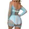 Cobalt Women'S Perforated Style Cover Up Extended Size Range Xxxl Through See Through Net Net Fabric Extended Upper Limb Tube One Piece Form