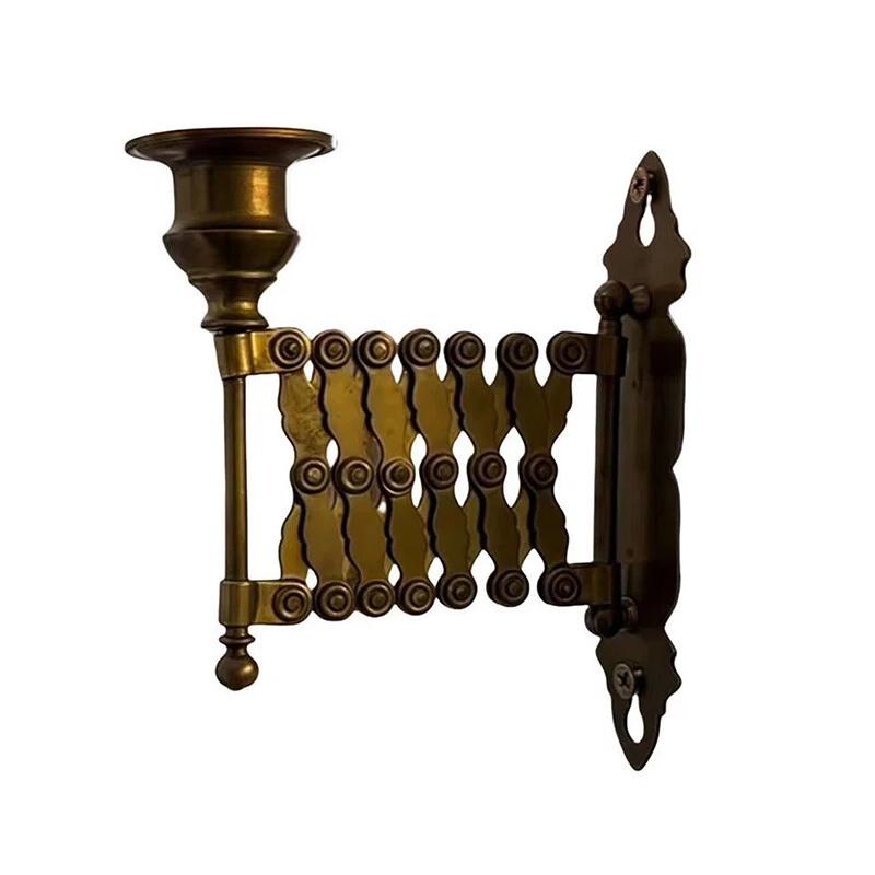 

Винтажный стиль Выдвижной подсвечник для конических свечей Настенный подсвечник Декор Candle Holder