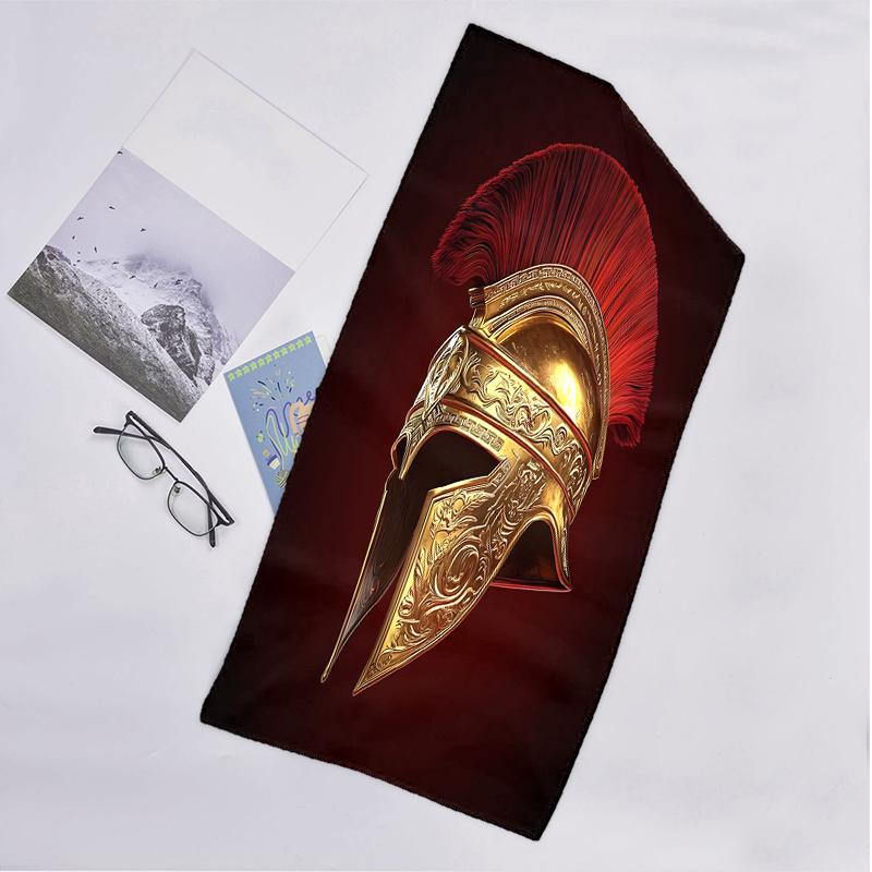Gladiator Helmet Fashion Beach Towel: Ideal for Summer Adventures Soft, absorbent and quick drying suitable for swimming and bathing