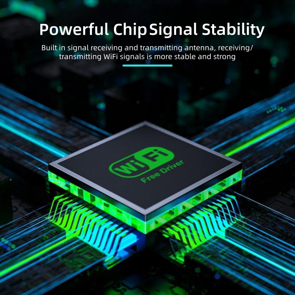 Dual Band 600Mbps WiFi USB Adapter 2.5/5GHz WiFi Dongle USB3.0 Wireless Receiver Driver Free for Win XP/7/8/8.1/10/11 PC/Laptop