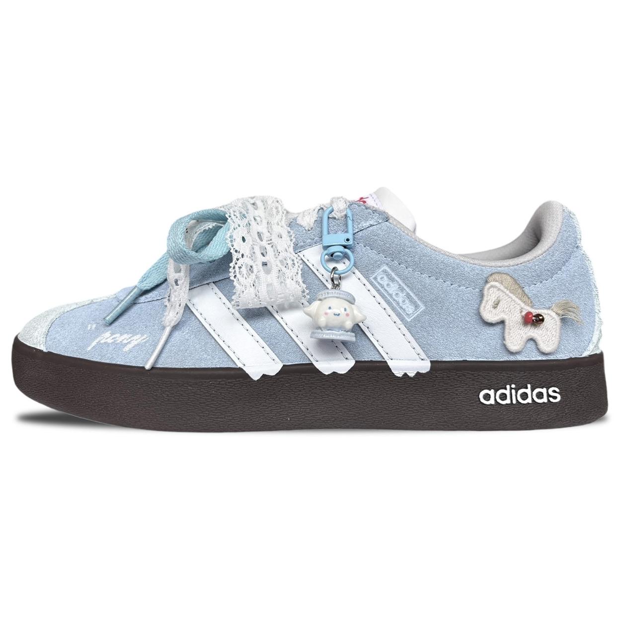 

Adidas VL COURT 2.0 Cushioning Abrasion Resistant Low top Skateboard Shoes Unisex Blue White HQ1802(Team2021-) 35⅔