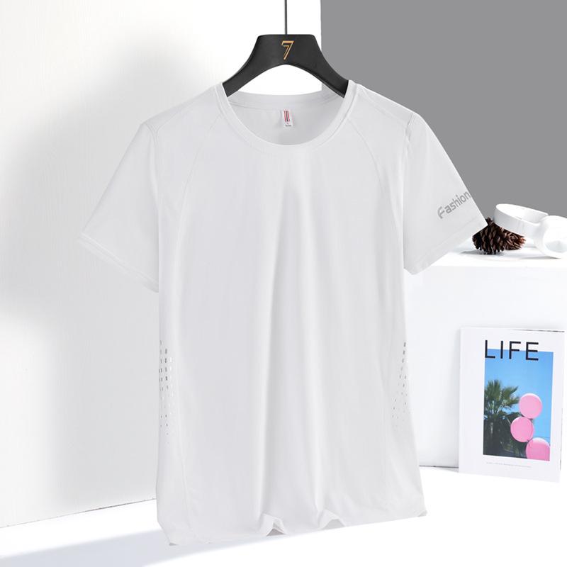 Women's Quick-Dry Ice Silk T-Shirt, Lightweight & Breathable, Casual Round Neck Short Sleeve