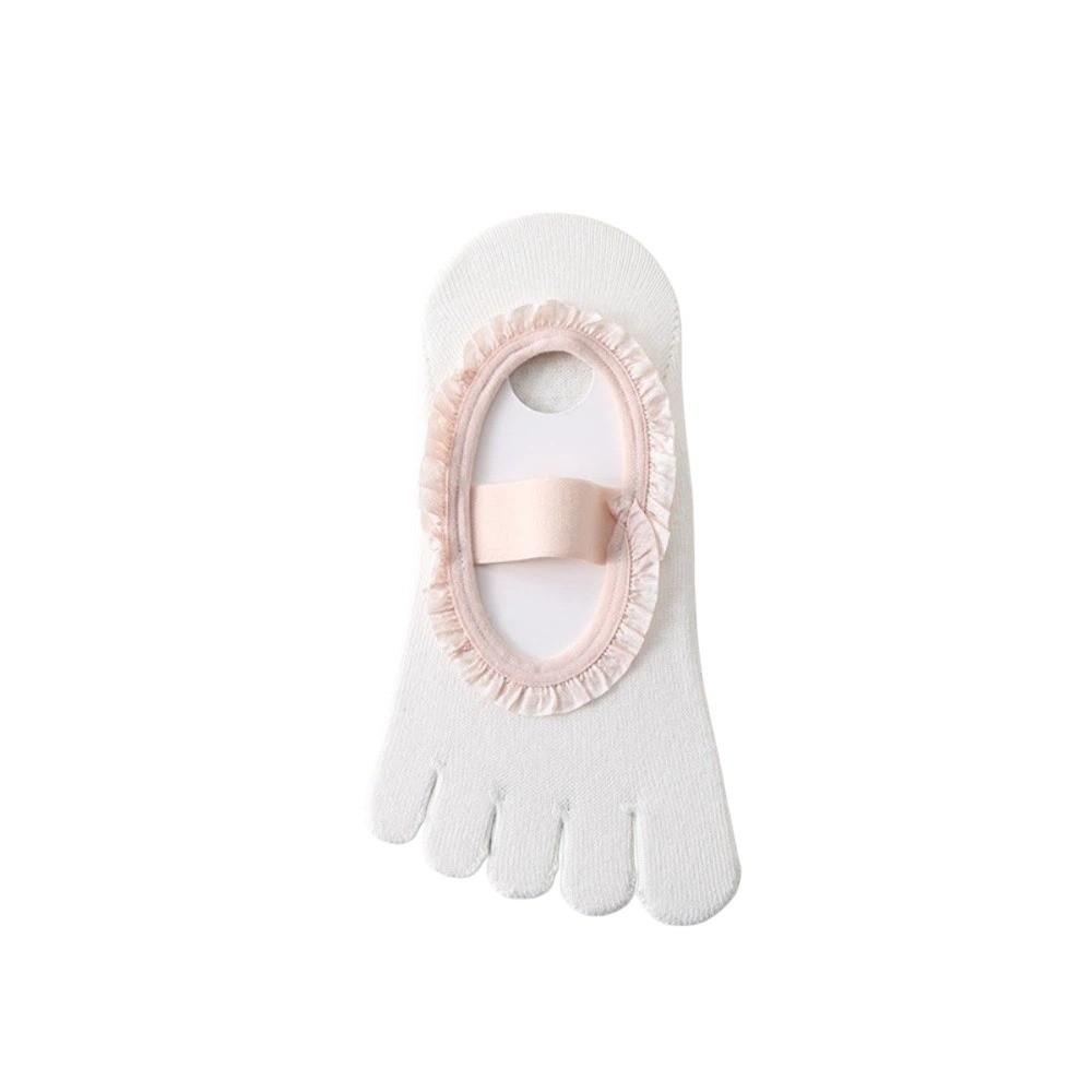 Soft Five Toes Pilates Sock Bottom Silicone Grip Boat Socks Breathable Low-Ankle Socks  Sport