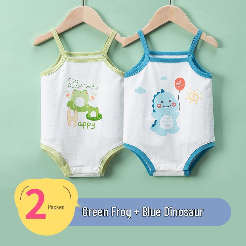 Newborn Infant Sleeveless Romper - Cute Strappy Summer Bodysuit for Boys & Girls 90cm (8-11 kg)