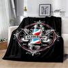 Barbershop retro print blanket children's warm flange blanket home travel blanket bed linings Picnic blanket birthday gift