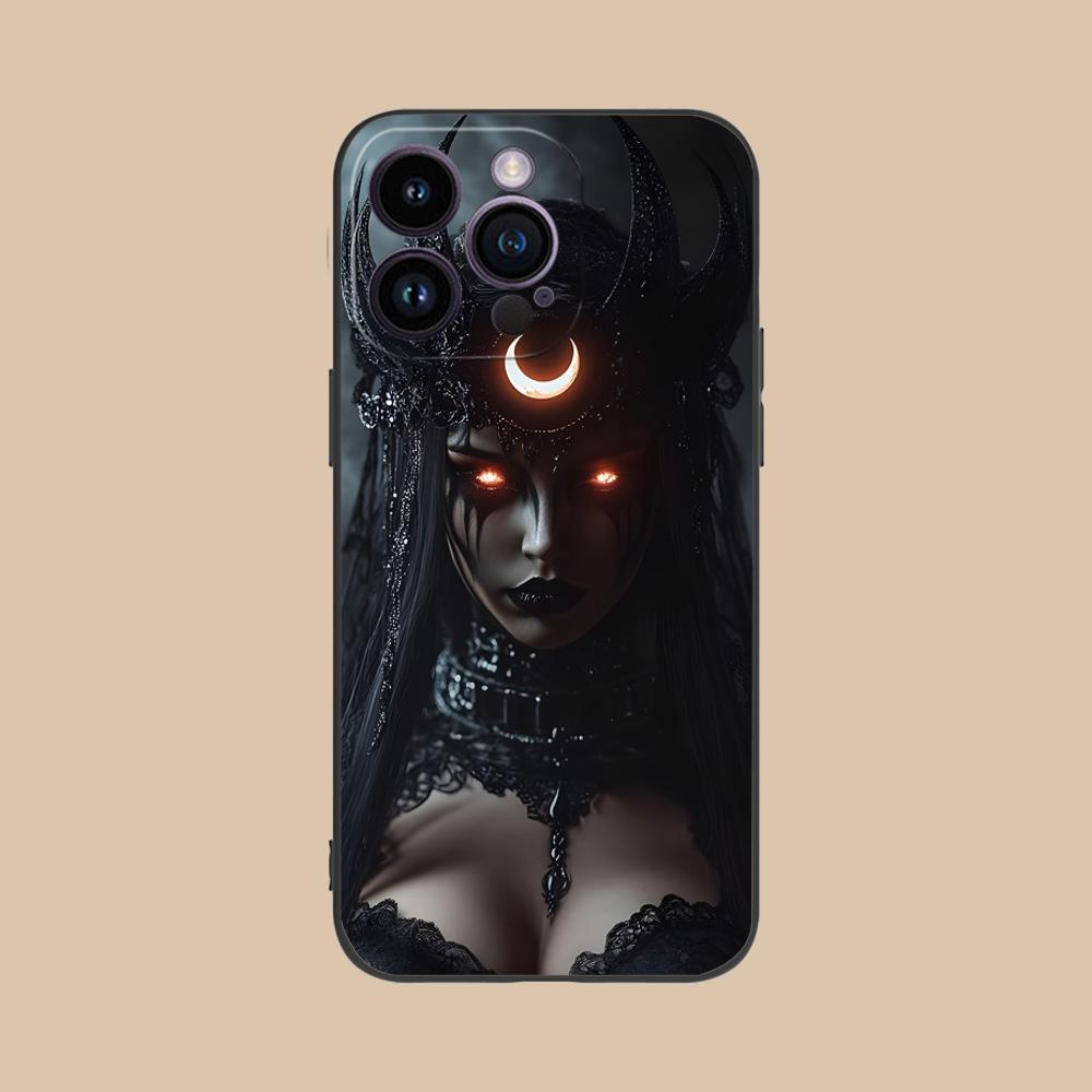 Dark Goddess Lilith Phone Case for iPhone 17 16 15 14 13 12 11 X XR XS 8 7 Air Pro Max Plus Mini Soft TPU Shockproof Cover