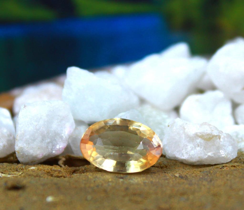 4.35 Carat Fabulous Oval Shape Peach Sapphire Certified Sri Lanka Gemstone SN539