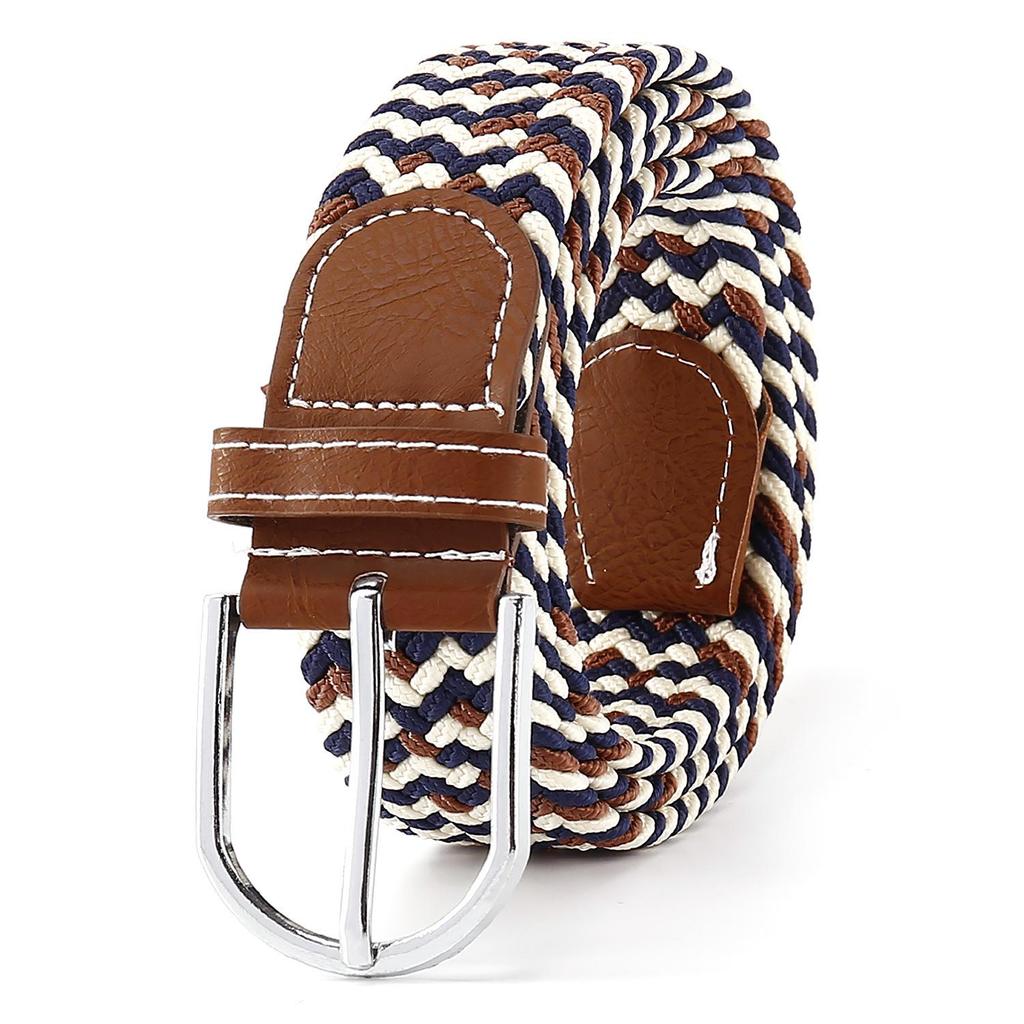 New Elastic Braided Cotton Belt with Alloy Pin Buckle - Versatile for Children's Wear