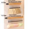 Punch Free Wooden Hats Hanger 8/12 Clips Clothes Drying Rack Wall Mounted Hat Holder  for Home