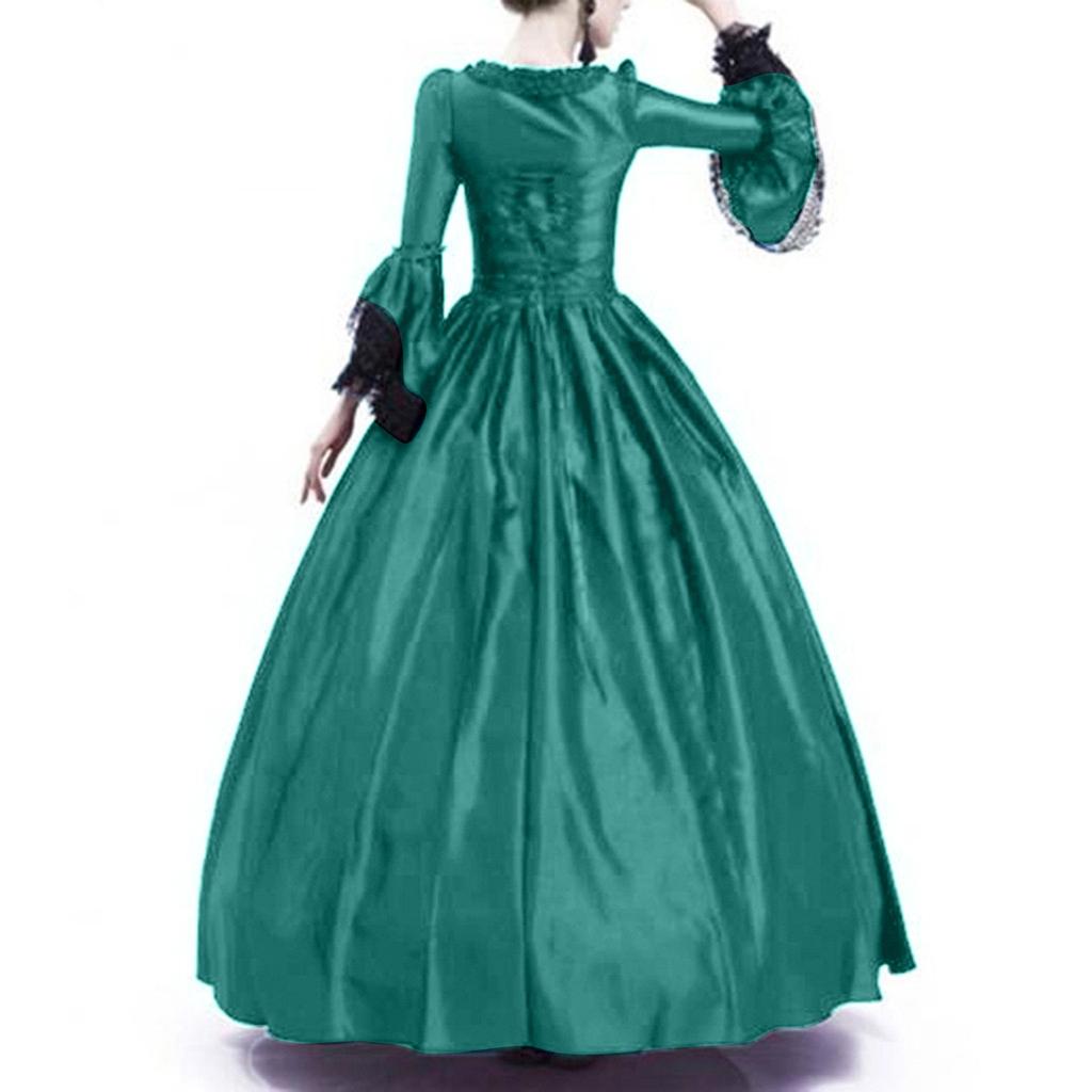 Vestido de fiesta con estampado floral retro gótico de otoño e invierno para mujer