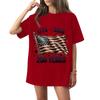 Women's Fashionable Casual Short-Sleeve Neck Printed T-Shirt for the 250th Anniversary of the Founding of the United States